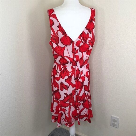 Chelsea28 Iris Print Surplice Mini Dress Size 14 - Picture 4 of 8